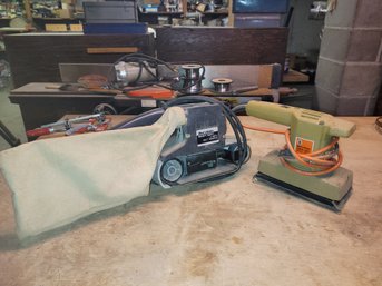 Two Great Hand Sanders Black & Decker Finish Sander & A Black & Decker 3inch Belt Sander