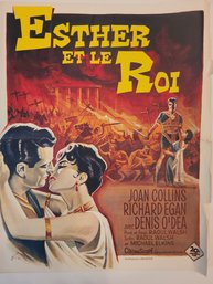 Joan Collins In Esther And The King French Poster