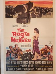 1958 Roots Of Heaven Poster Errol Flynn