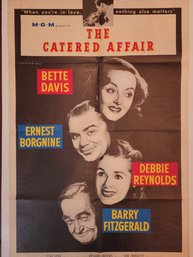 1956 The Catered Affair Movie Poster Bette Davis, Debbie Reynolds, Borgnine
