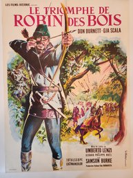 1962 French Triumph Of Robin Hood Theater Poster