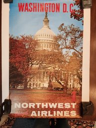 25 By 40 Vintage Northwest Orient Airlines DC Poster