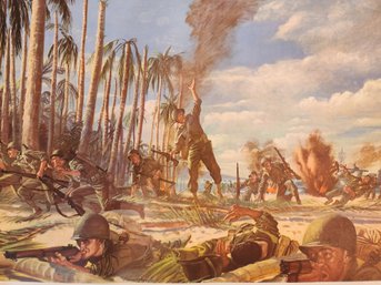 1954 Us Army In Action Litho - Follow Me, Leyte Phillipines