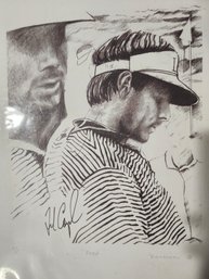 Fred Couples Autograph And Artist Signed Portrait