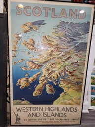 Scotland Western Highlands Vintage Travel Poster