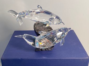 LARGE Swarovski Dolphin Sculpture