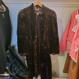 Antique Fur Coat With Damage For Sewing / Fabric Crafting