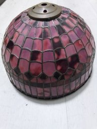 ANTIQUE  HAND MADE STAINED GLASS LAMP COVER