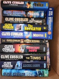 12 Clive Cussler Books In Box