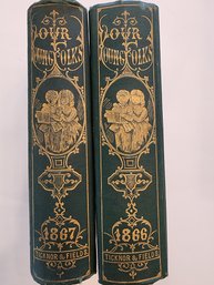 1866 And 1867 Our Young Folks Magazines Bound