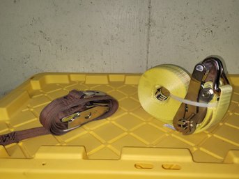 Rugged Pair Of Heavy Duty Ratchet Straps