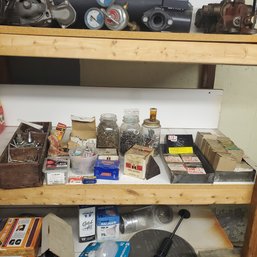 Shelf Full Of Workshop Hardware-  ( Middle Shelf Only )