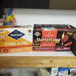 Pine Mountain StarterLogg Firestarter & Box Of Diamond Strike-A- Fire