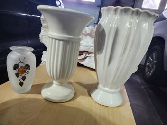 3 Ceramic / Glass Vases