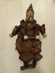 ANTIQUE ASIAN HAND CARVED HAND PAINTED MARRIONET PUPPET