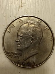 1971 Large Fake EISENHOWER  SILVER DOLLER