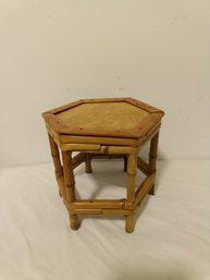 Antique  HAND MADE ASIAN BAMBOO SMALL TABLE