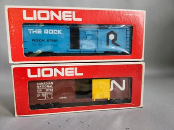 NIB The Rock & Canadian National Boxcars Lionel Trains