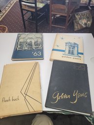 Lovely Vintage High School Year Books 57, 59, 61, 63, Stamford & Rippowam  BS/D3