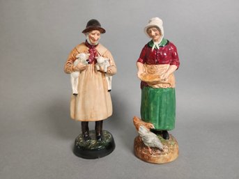Vintage Royal Doulton 'The Farmer & Wife' Figures