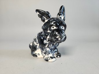 Small Ceramic Terrier Dog Planter, Occupied Japan