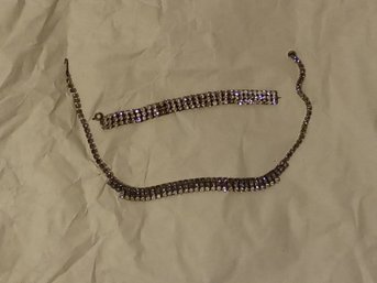 VINTAGE COSTUME  NECKLACE  AND BRACLET JEWELRY