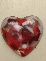 VINTAGE  HAND BLOWN HEART SCULPTURE