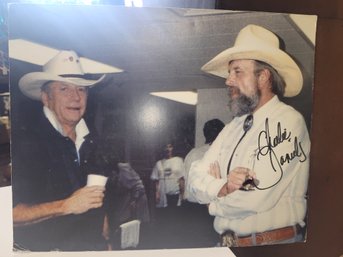 Nice Photo Of Mickey Mantle & Charlie Daniels Signed By Charlie Daniels  Suso/wA