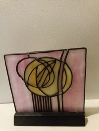 Vintage  CHARLES RENE MACKINTOSH ? STAINED GLASS SCULPTURE