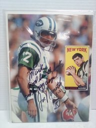 Autographed Joe Namath: Beckett Football Monthly  Back Cover Jan. 1992 Issue #22  LP/D3