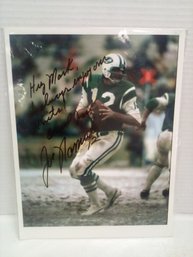 Joe Namath New York Jets Autographed 8' X 11' Photograph MINT LP /d3