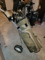 Beautiful Golf Bag, Clubs ,& Bag Caddie