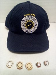 Local 478 Intl. Union Of Operating Engineers Hat & 5 Related Enameled Union Pins      LP/A4