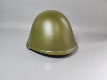 Vintage Military Helmet With Leather Liner