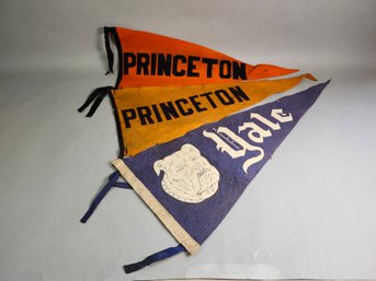 Vintage Yale & Princeton Pennants