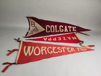 Vintage Worcester, Colgate, Mazeppa Pennants