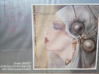1985 Dovilio Brero Framed Exhibition Litho