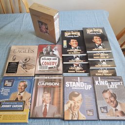 21 DVDs Of Comedy- 18 Still Sealed. Johnny Carson, Dean Martin Roasts, Murder She Wrote Season 2, Eagles  BR2