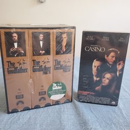 Unopened- Sealed Box Set Of The Godfather I, II & III PLUS-  Casino