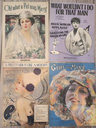 4 Amazing Sheet Music With Ladies On Covers