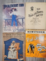 Over 16 Antique Sheet Music, Many With Great Cover Art