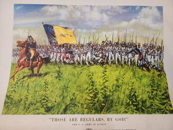 1953 Us Army In Action Litho- Those Are Regulars