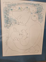 1963 Picasso Maternity Lithograph Framed