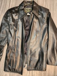 Size 46 Italian Leather Coat