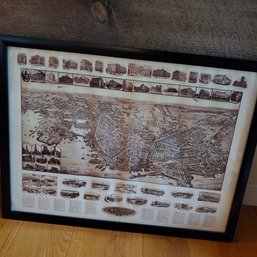 Framed Print Of New London, Connecticut In 1911.   DR