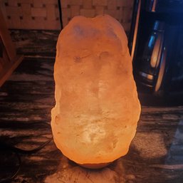 Solid & Working Pink Himalayan Salt Lamp With Rheostat Dimmer Light Setting.    DR