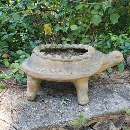 Vintage Turtle Garden Planter - Heavy Composite Material.    BckYd