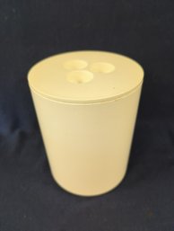 Lidded Crayonne 1970s Space Age White Canister