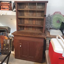 Vintage Barn Wood Construction Kitchen Or Den Shelves & Cabinet 83' X 40'      Gar