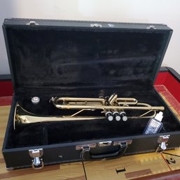 Brass Trumpet, Mouthpiece And Hard Case